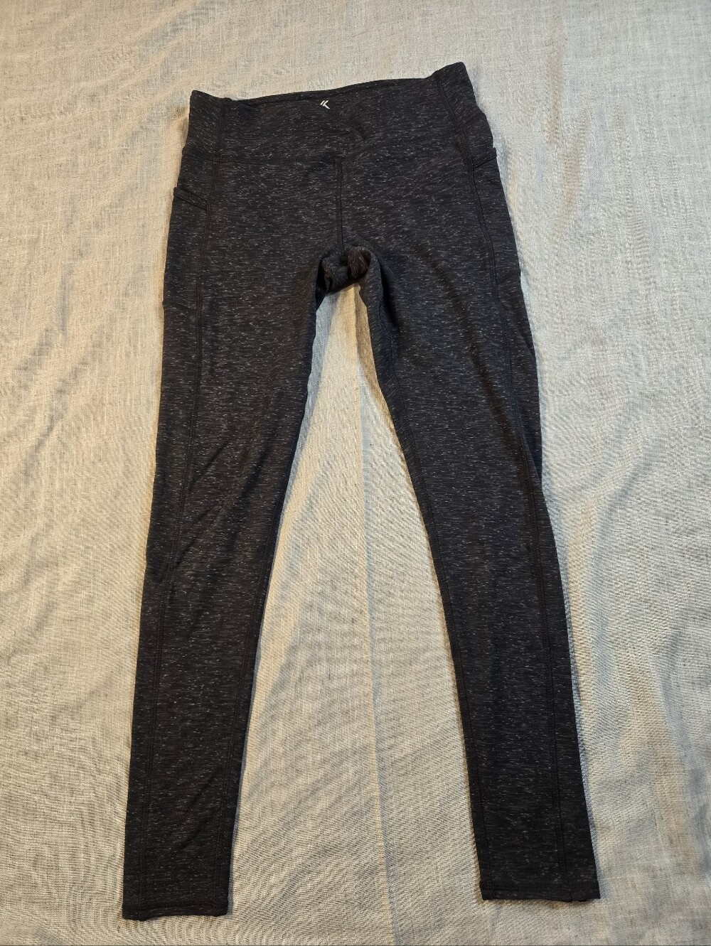 Kyodan Leggings Womens Small Heather/Grey/Black Pocket Activewear Performance
